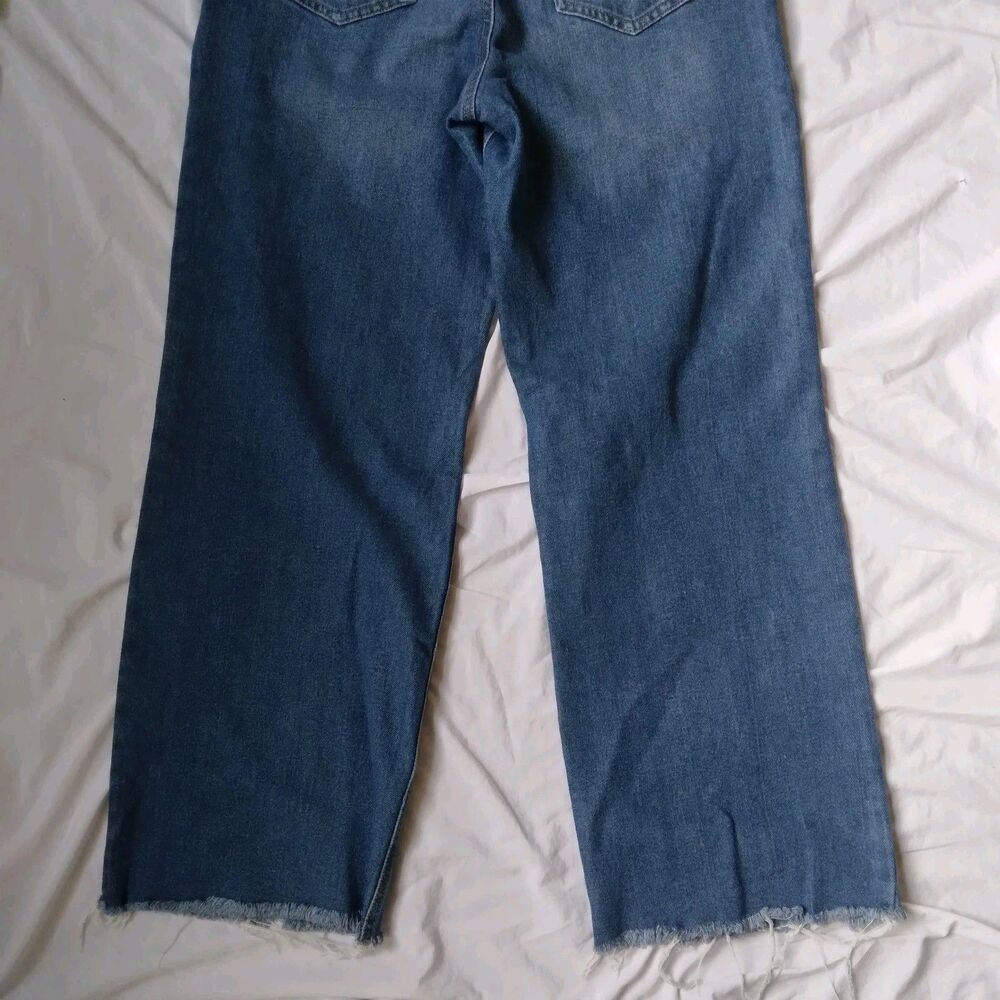 Peace Love Eco By Rewash Super High Rise Distressed Jeans Straight Size 11/30 - Picture 8 of 9